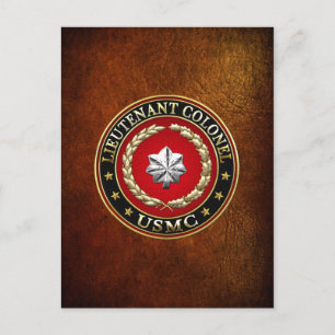 Carte Postale U.S. Marines : Lieutenant-colonel (USMC LtCol) [3D