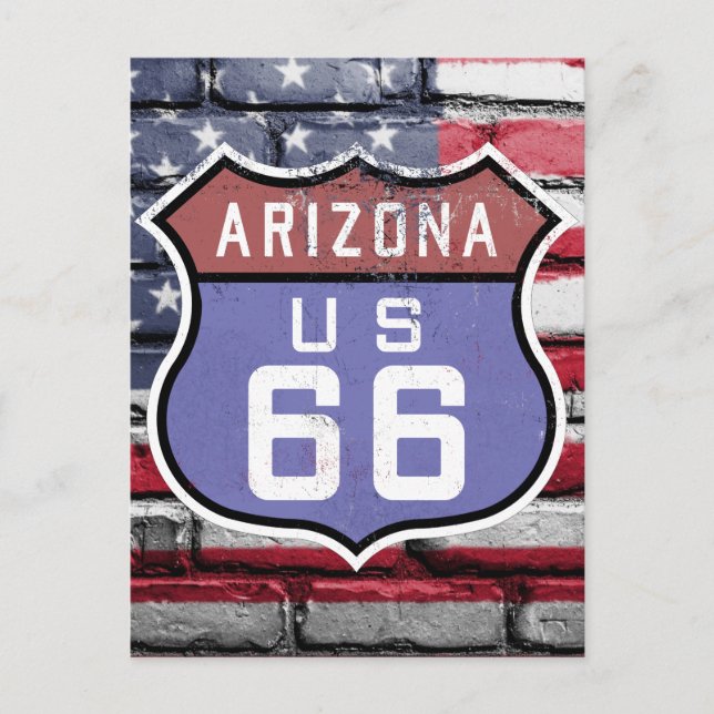 Carte Postale U.S. ROUTE 66 Symbole de l'Arizona (Devant)