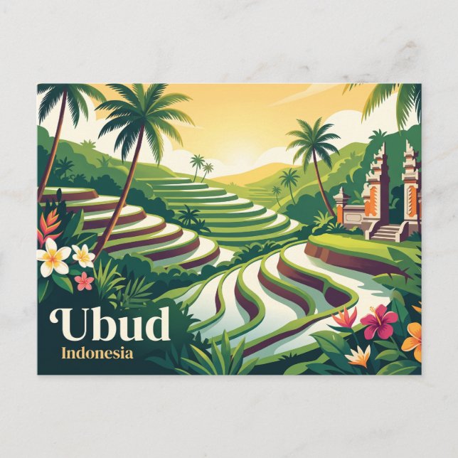 Carte Postale Ubud Indonésie (Devant)