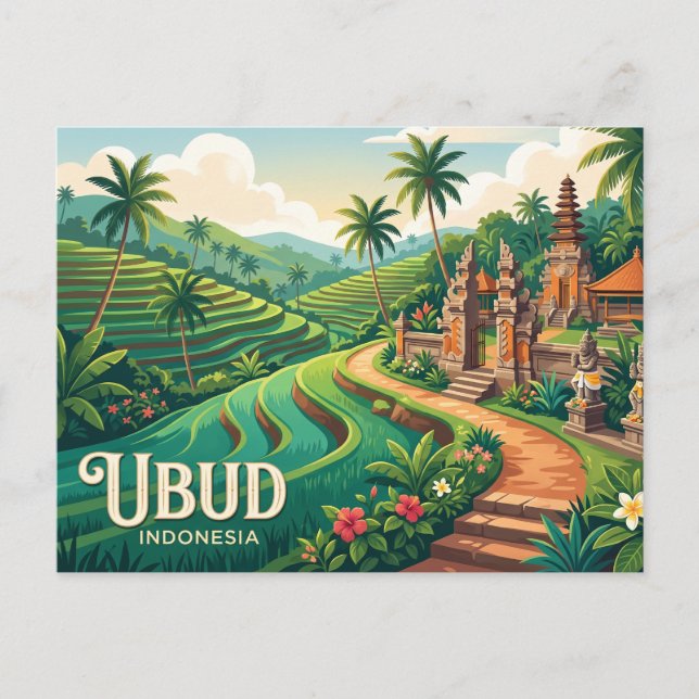 Carte Postale Ubud Indonésie (Devant)