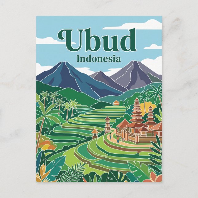 Carte Postale Ubud Indonésie (Devant)