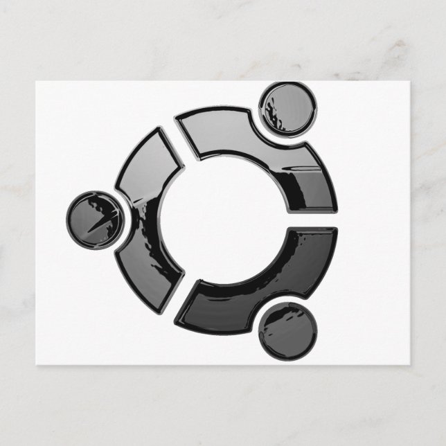 Carte Postale Ubuntu (chrome) (Devant)