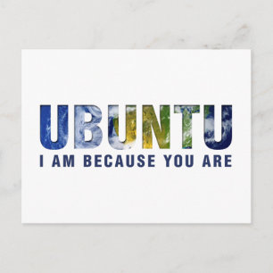 Carte Postale Ubuntu - Je suis parce que nous sommes
