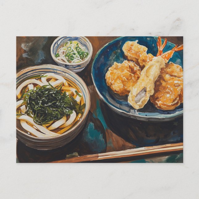 Carte Postale Udon et crevettes (Devant)