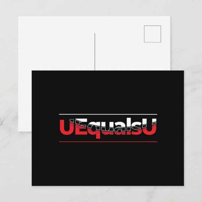 Carte Postale UÉgalU Typographie Art VIH Indétectable (Devant / Derrière)