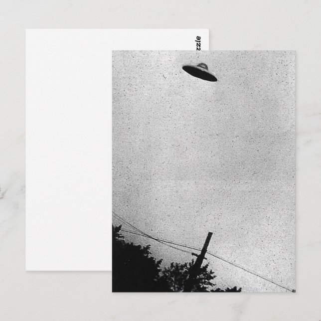 Carte Postale UFO Alien Extraterrestrial Spacecraft Top Secret (Devant / Derrière)