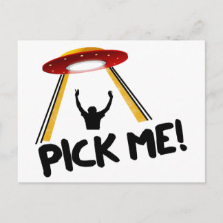 Carte Postale UFO Alien Ship - Pick Me!