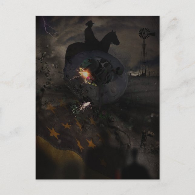 Carte postale UFO Crash déplaisante (Devant)