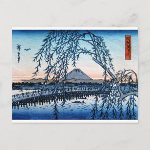 Carte Postale Ukiyo-e Mt Fuji Japon