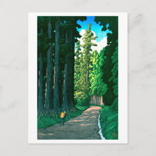 Carte Postale ukiyoe hasui n°57 Route historique de Nikkō