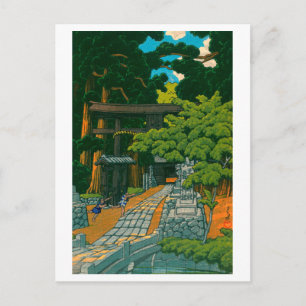 Carte Postale ukiyoe hasui n°60 Sanctuaire Dairai de Kumagaya