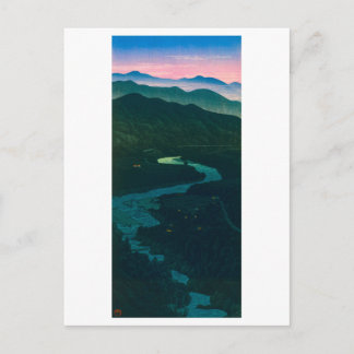 Carte Postale ukiyoe hasui No58 Etchu’s Ioritani Pass