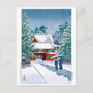 Carte Postale ukiyoe - hasui - No.22 Cité du Sanctuaire en Neige