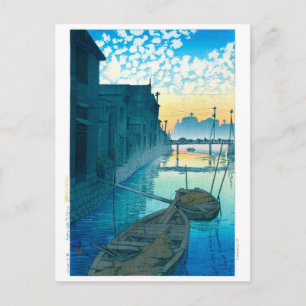 Carte Postale ukiyoe - hasui - No.48 Matin sur le quai Daikon