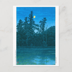 Carte Postale ukiyoe - hasui - No.6 Sanpoji Pond (Shakujii) -