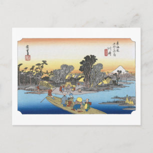Carte Postale ukiyoe Hiroshige n°02-1 Kawasaki