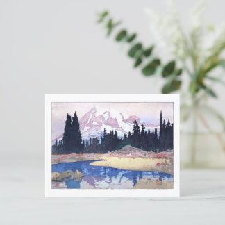 Carte Postale ukiyoe - Yoshida - 07 - Mont Rainier -