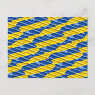 Carte Postale Ukraine bleue et jaune Inspiration de la paix anti