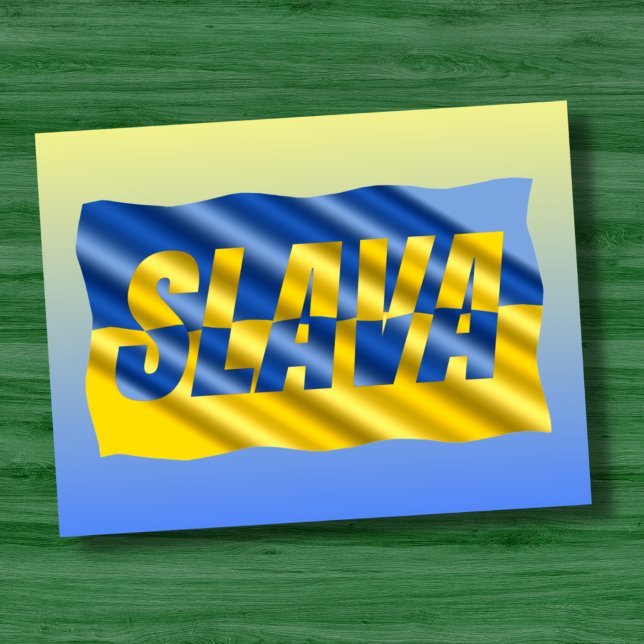 Carte Postale Ukraine bleue et jaune Inspiration de la paix anti (Créateur téléchargé)