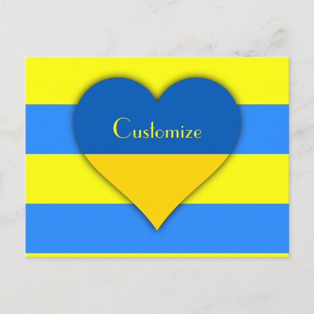 Carte Postale Ukraine Drapeau bleu jaune Thunder_Cove (Devant)