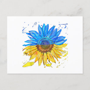 Carte Postale Ukraine Drapeau Tournesol Vintage Chemise Ukrainie