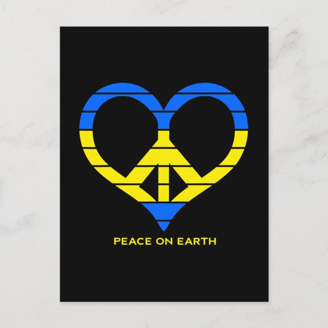 Carte Postale Ukraine Paix sur Terre Chemise Rétro Paix Amour U (Devant)