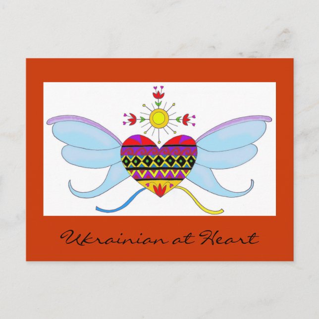 Carte Postale Ukrainien au coeur (Devant)