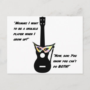 Carte Postale Ukulele a grandi dans un Humour