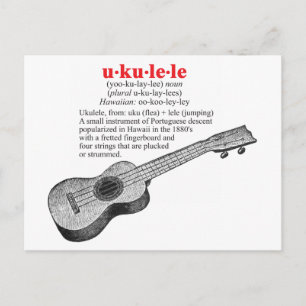 Carte postale Ukulele Definition