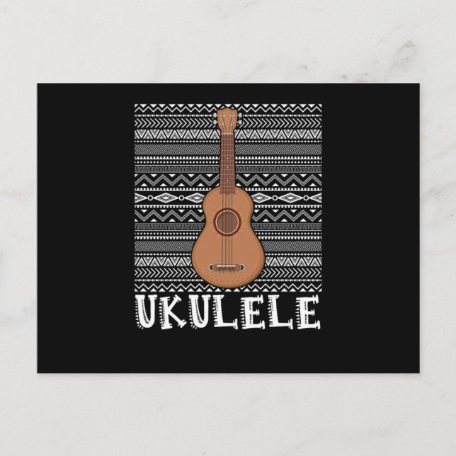 Carte Postale Ukulele Guitar Musique Musicien Acoustic Band Cade (Devant)
