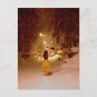 Carte Postale Ukulele hiver merveilleux