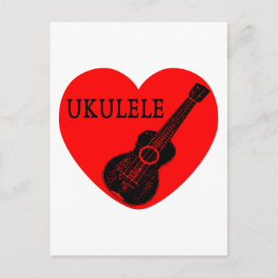 Carte Postale Ukulele Love