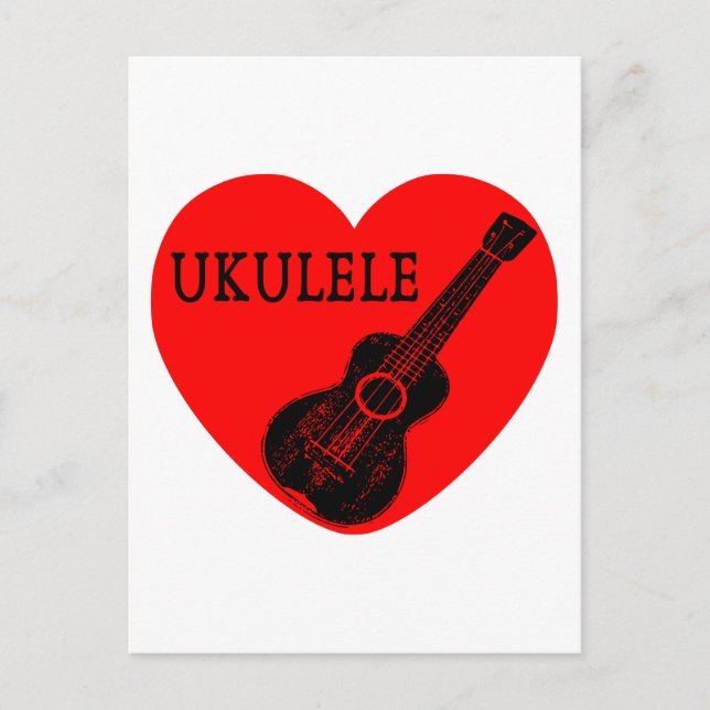 Carte Postale Ukulele Love (Devant)
