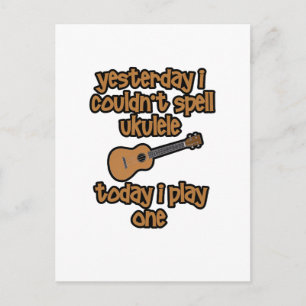 Carte Postale Ukulele Original Drôle