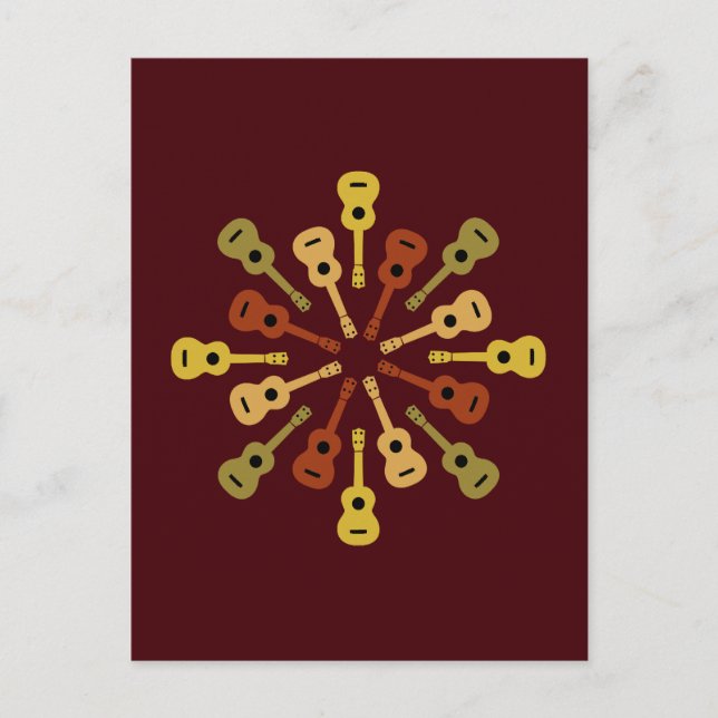 Carte postale Ukulele, personnaliser (Devant)