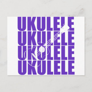 Carte Postale Ukulele Violet