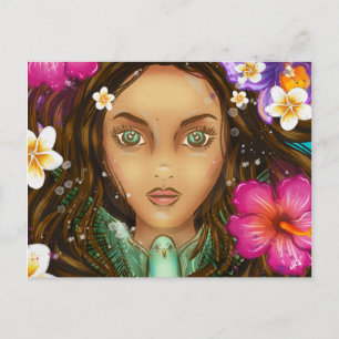 Carte postale Ukuli'li ka Pua Tropical Hawaïen