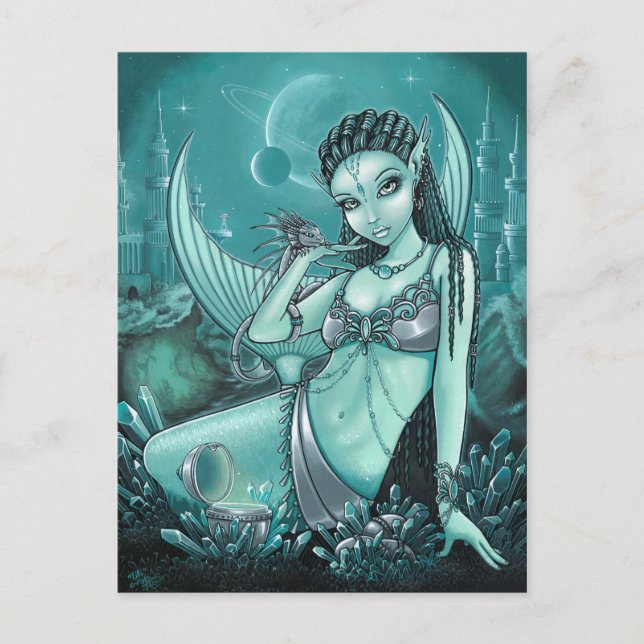 Carte postale Uli Celestial Alien Mermaid Fae Drag (Devant)
