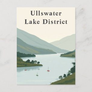 Carte Postale Ullswater, Lake District England Peaks Art