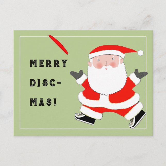 Carte Postale Ultimate Frisbee Noël (Devant)