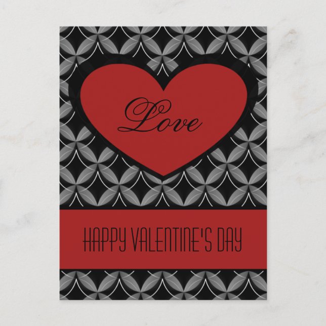 Carte postale Ultra Glam Heart, Rouge (Devant)