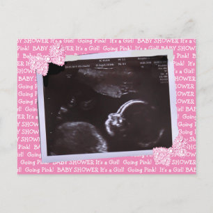 Carte Postale Ultrasound Cture Baby Shower Piwer Postcard