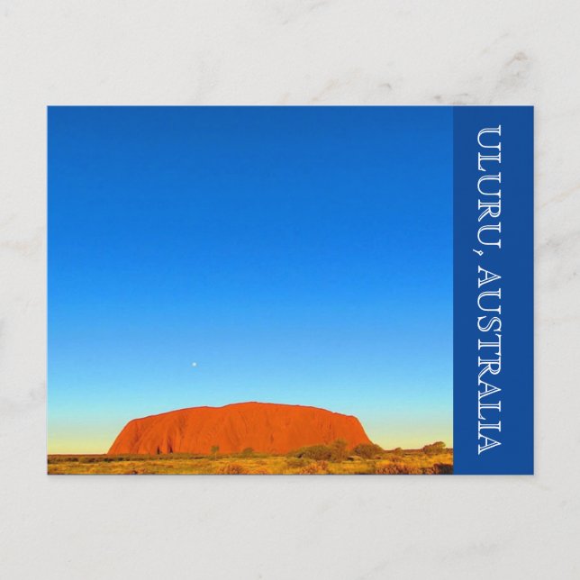 Carte Postale uluru australie ciel bleu (Devant)