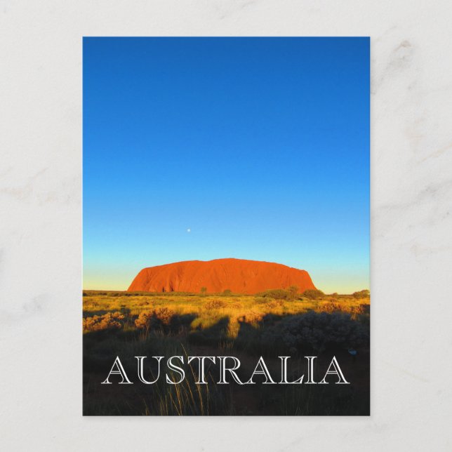 Carte Postale uluru bleu ciel (Devant)
