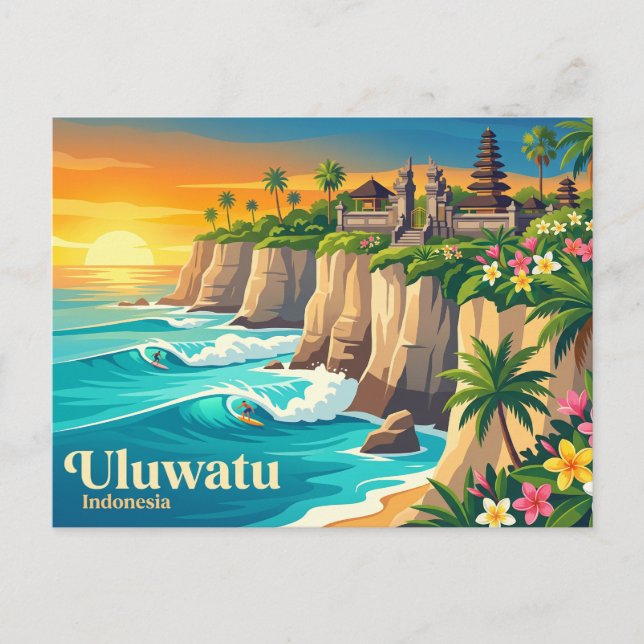 Carte Postale Uluwatu Indonésie (Devant)