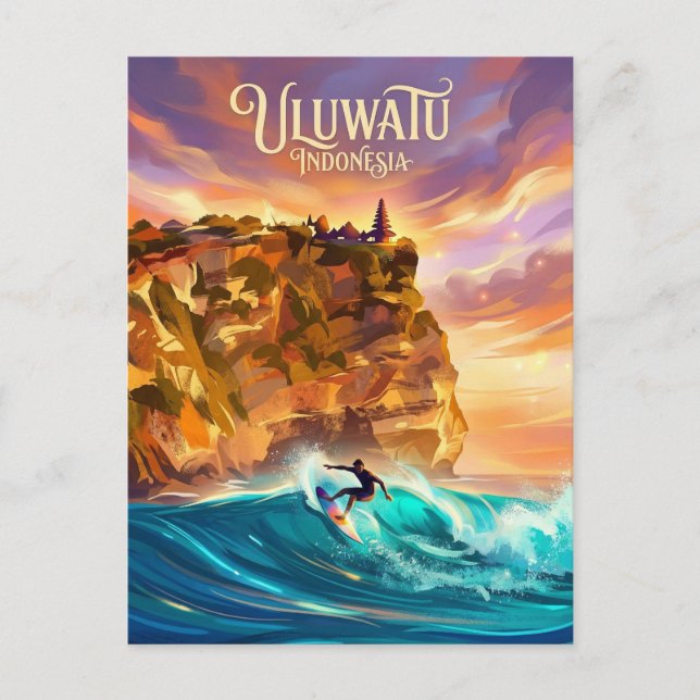 Carte Postale Uluwatu Indonésie (Devant)