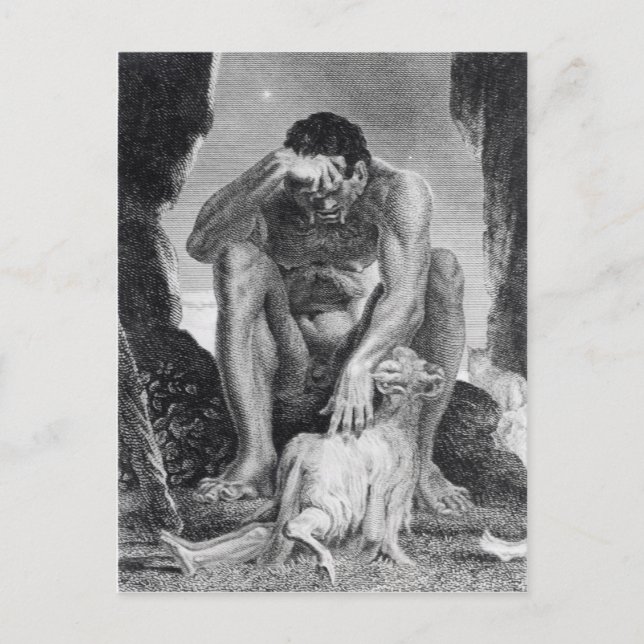 Carte Postale Ulysse S'échapper de Polyphémère les Cyclopes (Devant)