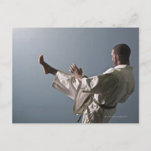 Carte Postale Un Africain Américain qui fait de l'exercice