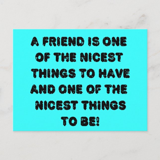 Carte Postale Un ami (Devant)