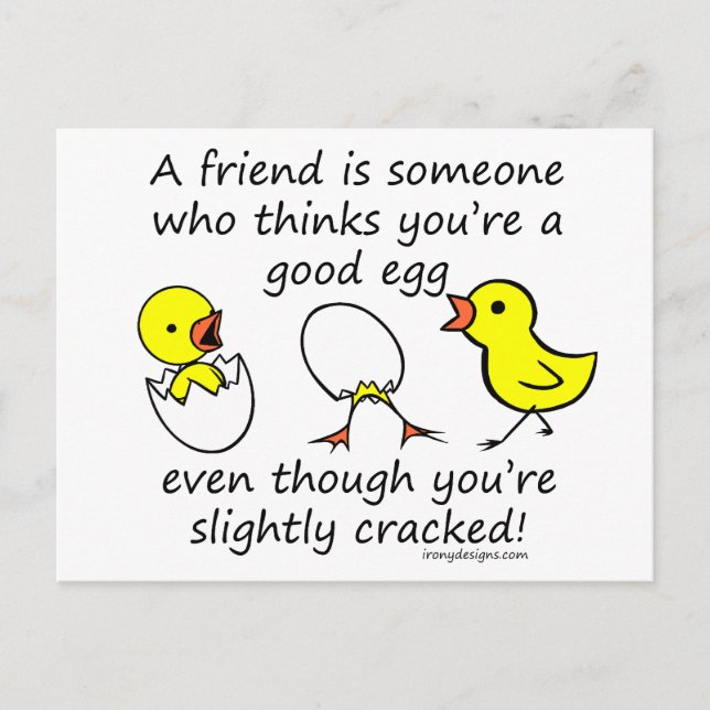 Carte Postale Un ami est quelqu'un (Devant)